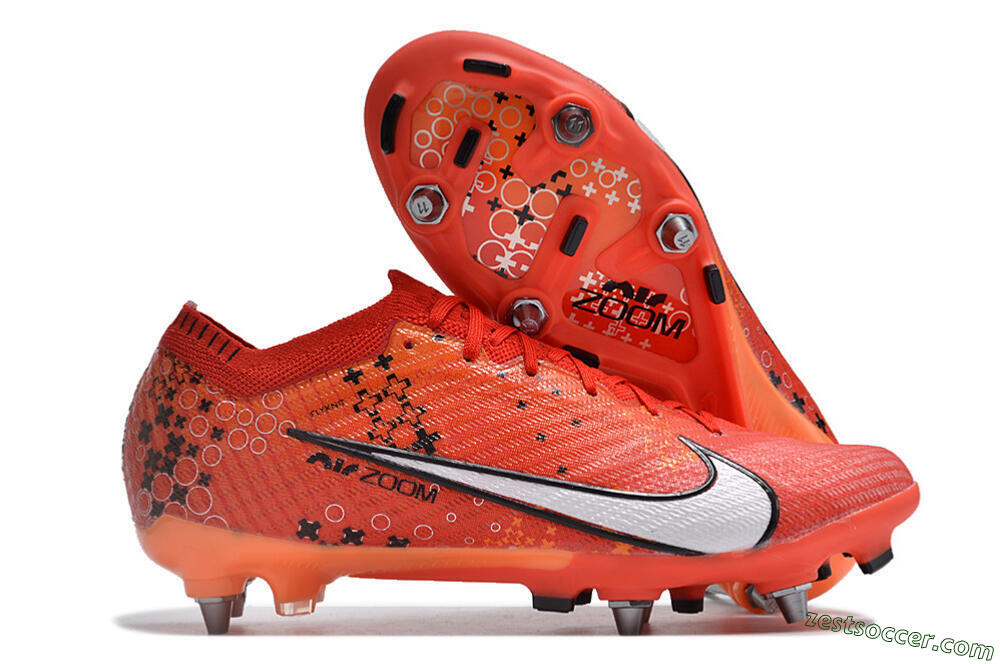 Nike Air Zoom Mercurial Vapor 15 SG Low-Tops Soccer Cleats - Red/White/Black 0