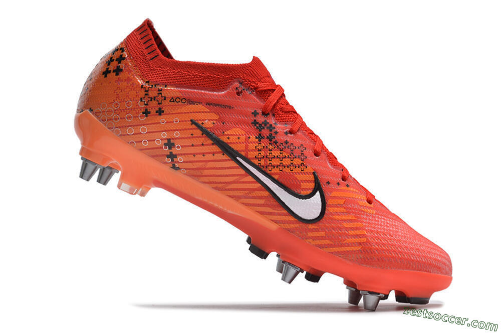 Nike Air Zoom Mercurial Vapor 15 SG Low-Tops Soccer Cleats - Red/White/Black 4