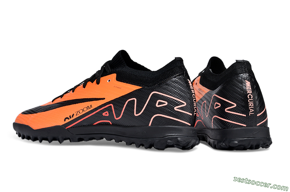 Nike Air Zoom Mercurial Vapor 15 Elite TF Low-Tops Soccer Shoes - Orange/Black 5