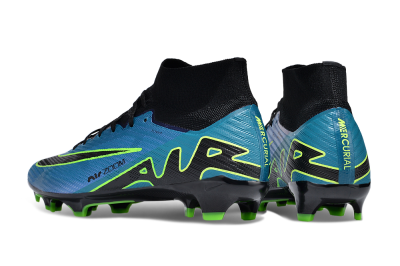 Nike Air Zoom Mercurial Superfly 9 Elite FG High-Tops Soccer Cleats - Blue/Black/Yellow