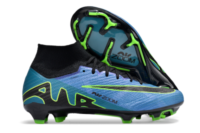Nike Air Zoom Mercurial Superfly 9 Elite FG High-Tops Soccer Cleats - Blue/Black/Yellow