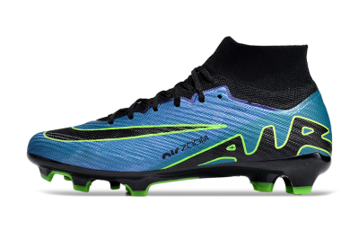 Nike Air Zoom Mercurial Superfly 9 Elite FG High-Tops Soccer Cleats - Blue/Black/Yellow