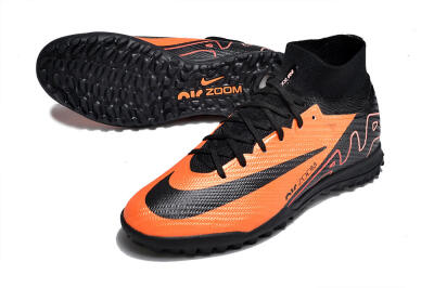 Nike Air Zoom Mercurial Superfly 9 Elite TF High-Tops Soccer Shoes - Orange/Black