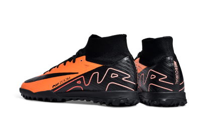 Nike Air Zoom Mercurial Superfly 9 Elite TF High-Tops Soccer Shoes - Orange/Black