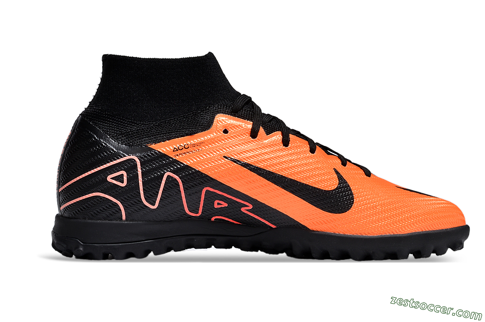 Nike Air Zoom Mercurial Superfly 9 Elite TF High-Tops Soccer Shoes - Orange/Black 5