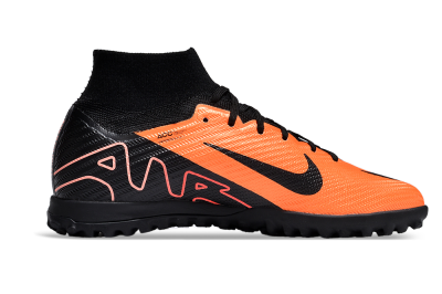 Nike Air Zoom Mercurial Superfly 9 Elite TF High-Tops Soccer Shoes - Orange/Black