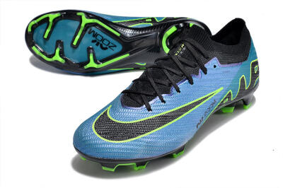 Nike Air Zoom Mercurial Vapor 15 Elite FG Low-Tops Soccer Cleats - Blue/Black/Yellow