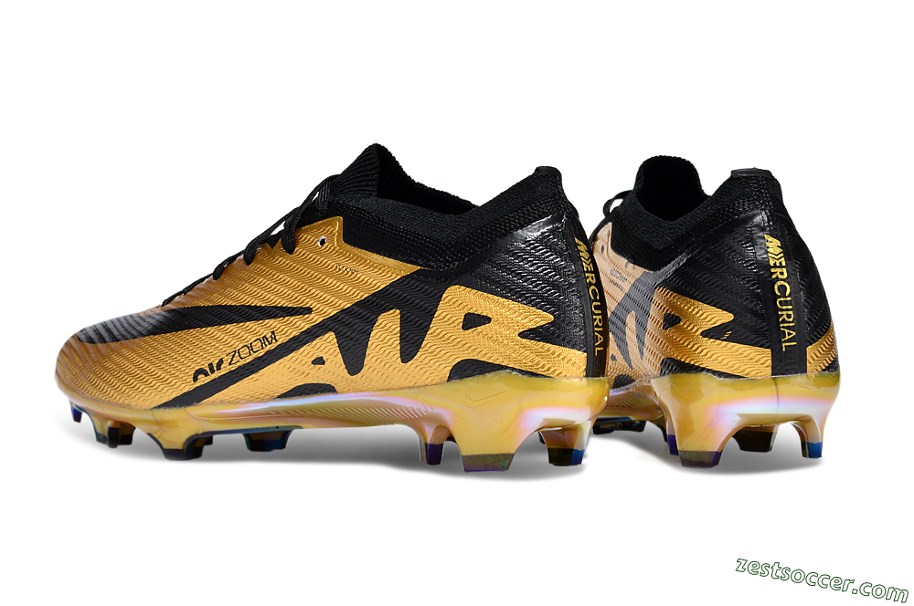 Nike Air Zoom Mercurial Vapor 15 Elite FG Low-Tops Soccer Cleats - Gold/Black 5
