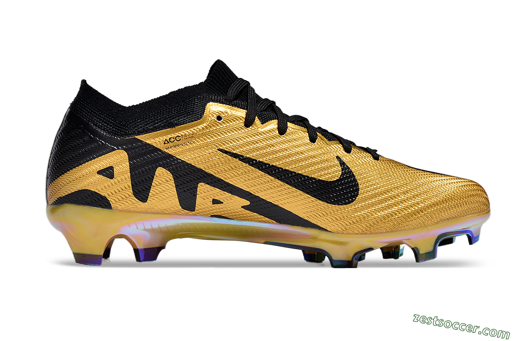 Nike Air Zoom Mercurial Vapor 15 Elite FG Low-Tops Soccer Cleats - Gold/Black 4