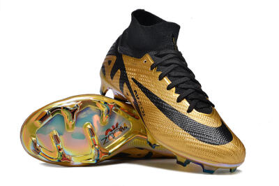 Nike Air Zoom Mercurial Superfly 9 Elite FG High-Tops Soccer Cleats - Gold/Black