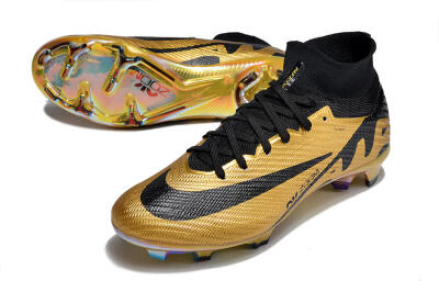 Nike Air Zoom Mercurial Superfly 9 Elite FG High-Tops Soccer Cleats - Gold/Black
