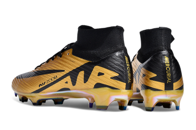 Nike Air Zoom Mercurial Superfly 9 Elite FG High-Tops Soccer Cleats - Gold/Black