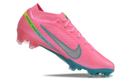 Nike Air Zoom Mercurial Vapor 15 Elite FG Low-Tops Soccer Cleats - Pink/Silver/Blue/Yellow
