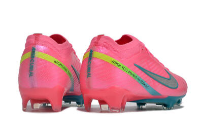 Nike Air Zoom Mercurial Vapor 15 Elite FG Low-Tops Soccer Cleats - Pink/Silver/Blue/Yellow