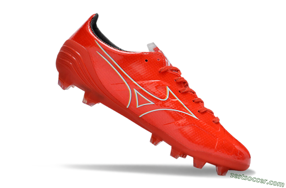 Mizuno Morelia Alpha Made in Japan FG Low-Tops Soccer Cleats - Red/White/Blue/Yellow 4