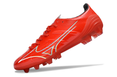 Mizuno Morelia Alpha Made in Japan FG Low-Tops Soccer Cleats - Red/White/Blue/Yellow