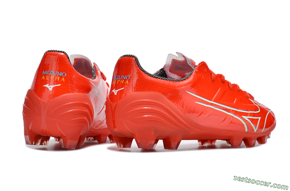 Mizuno Morelia Alpha Made in Japan FG Low-Tops Soccer Cleats - Red/White/Blue/Yellow 6