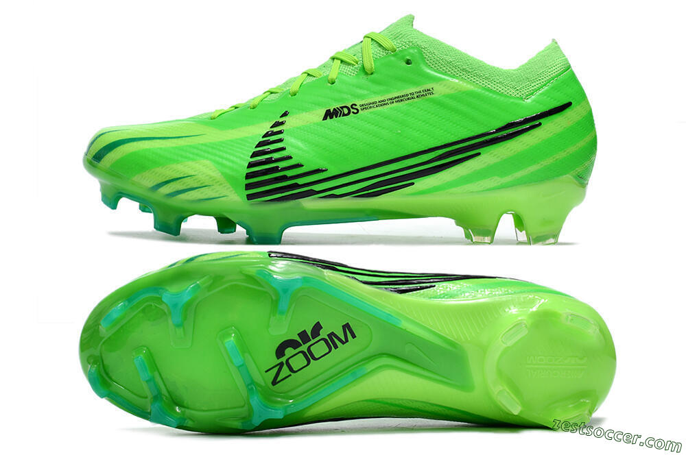 Nike Air Zoom Mercurial Vapor 15 Elite FG Low-Tops Soccer Cleats - Green/Yellow/Black 1
