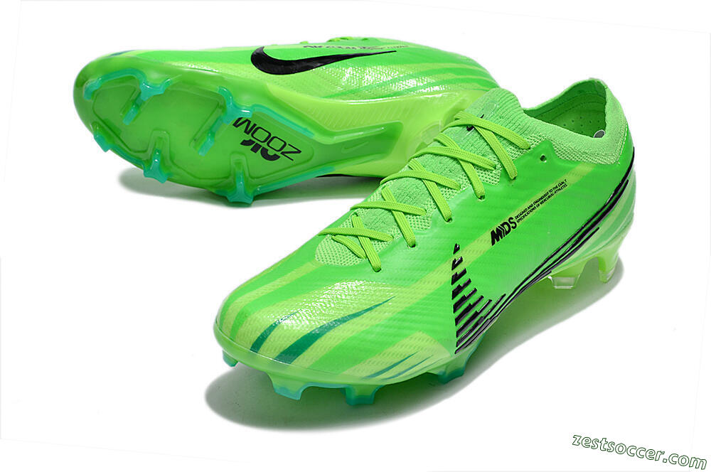 Nike Air Zoom Mercurial Vapor 15 Elite FG Low-Tops Soccer Cleats - Green/Yellow/Black 3