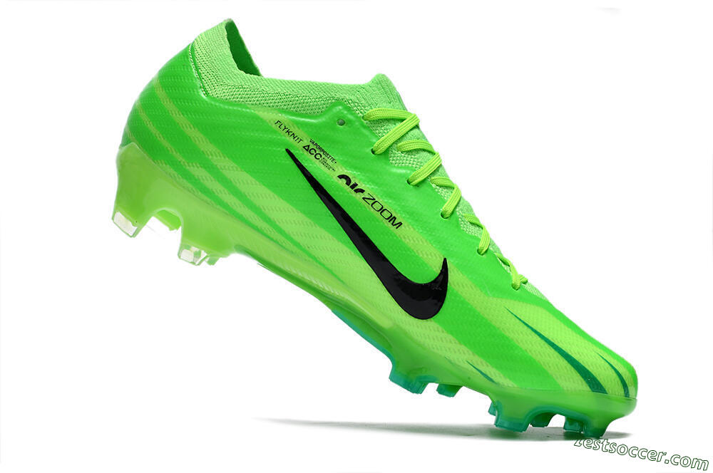 Nike Air Zoom Mercurial Vapor 15 Elite FG Low-Tops Soccer Cleats - Green/Yellow/Black 4