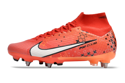 Nike Air Zoom Mercurial Superfly 9 Elite SG High-Tops Soccer Cleats - Red/White/Black