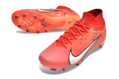 Nike Air Zoom Mercurial Superfly 9 Elite SG High-Tops Soccer Cleats - Red/White/Black