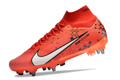 Nike Air Zoom Mercurial Superfly 9 Elite SG High-Tops Soccer Cleats - Red/White/Black
