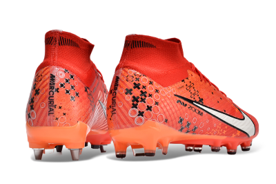 Nike Air Zoom Mercurial Superfly 9 Elite SG High-Tops Soccer Cleats - Red/White/Black