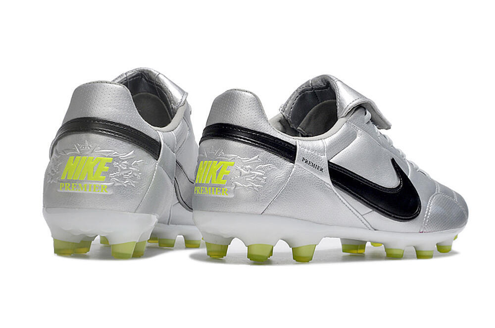 Nike The Premier 3 FG Low-Tops Soccer Cleats - Silver/Black/Yellow 6