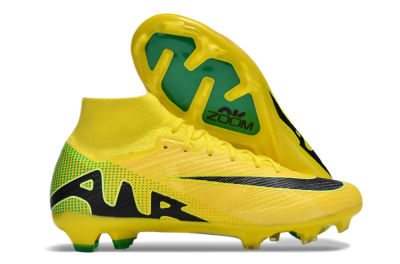Nike Air Zoom Mercurial Superfly 9 Elite FG High-Tops Soccer Cleats - Yellow/Black/Green