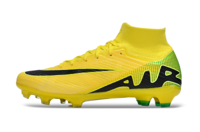 Nike Air Zoom Mercurial Superfly 9 Elite FG High-Tops Soccer Cleats - Yellow/Black/Green