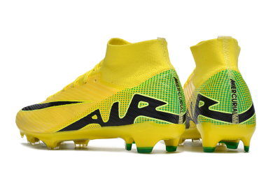Nike Air Zoom Mercurial Superfly 9 Elite FG High-Tops Soccer Cleats - Yellow/Black/Green