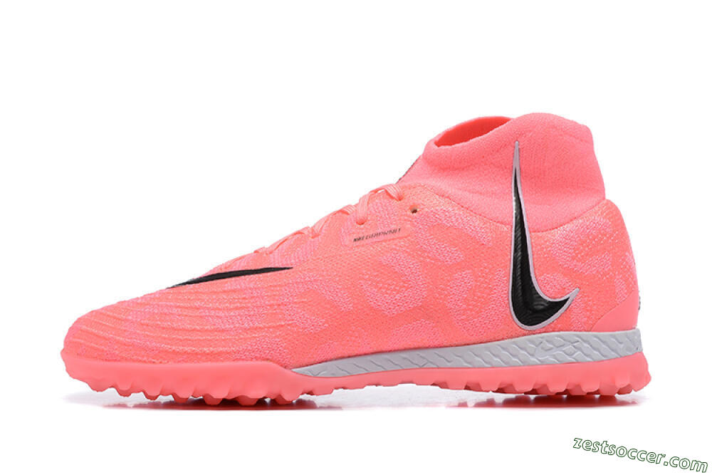 Nike Phantom Luna Elite TF High-Tops Soccer Shoes - Pink/Black/White 2