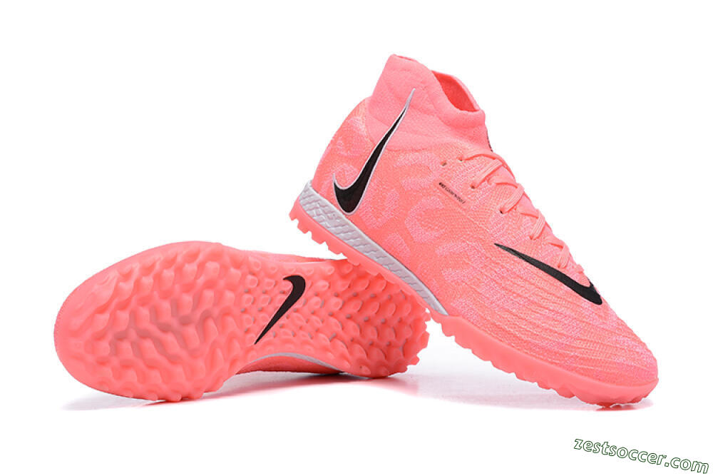 Nike Phantom Luna Elite TF High-Tops Soccer Shoes - Pink/Black/White 4