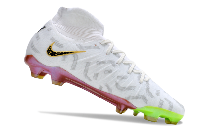 Nike Phantom Luna Elite NU FG High-Tops Soccer Cleats - White/Gold/Black