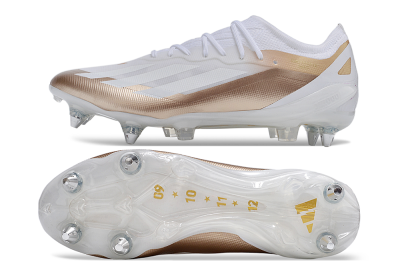 Adidas X Crazyfast.1 SG Low-Tops Soccer Cleats - White/Gold/Silver