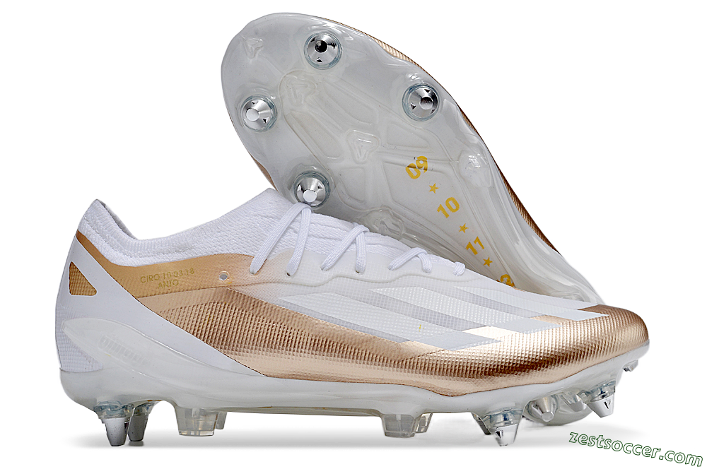 Adidas X Crazyfast.1 SG Low-Tops Soccer Cleats - White/Gold/Silver 0