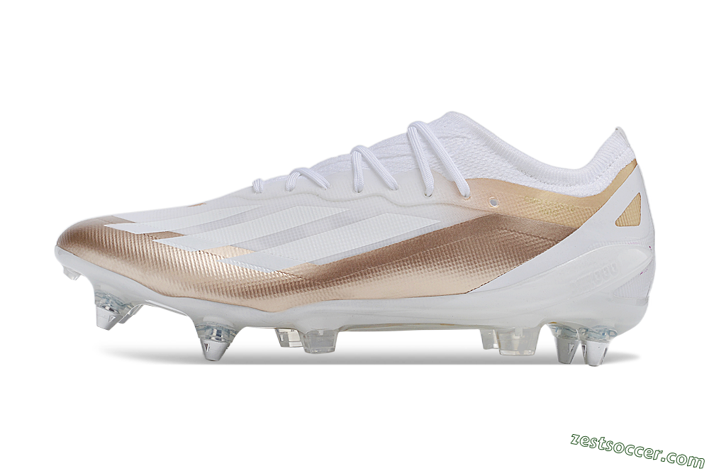 Adidas X Crazyfast.1 SG Low-Tops Soccer Cleats - White/Gold/Silver 2
