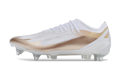 Adidas X Crazyfast.1 SG Low-Tops Soccer Cleats - White/Gold/Silver