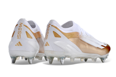 Adidas X Crazyfast.1 SG Low-Tops Soccer Cleats - White/Gold/Silver