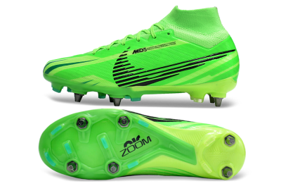 Nike Air Zoom Mercurial Superfly 9 Elite SG High-Tops Soccer Cleats - Green/Black/Yellow