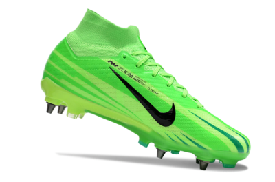 Nike Air Zoom Mercurial Superfly 9 Elite SG High-Tops Soccer Cleats - Green/Black/Yellow