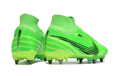 Nike Air Zoom Mercurial Superfly 9 Elite SG High-Tops Soccer Cleats - Green/Black/Yellow