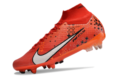 Nike Air Zoom Mercurial Superfly 9 Elite SG High-Tops Soccer Cleats - Red/White/Black