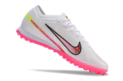 Nike Air Zoom Mercurial Vapor 15 Elite TF Low-Tops Soccer Shoes - White/Pink/Black/Yellow