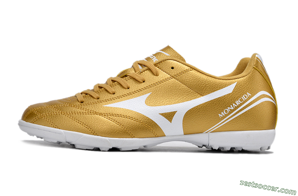 Mizuno Monarcida Neo Ckassic TF Low-Tops Soccer Shoes - Gold/White 2