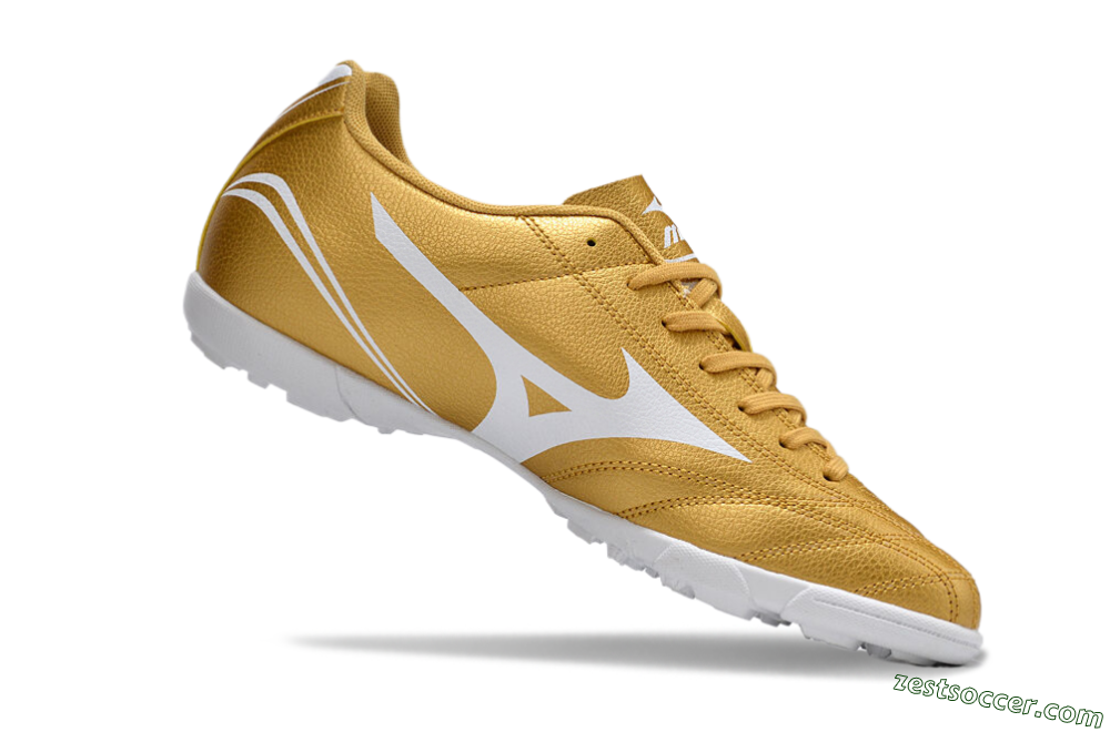 Mizuno Monarcida Neo Ckassic TF Low-Tops Soccer Shoes - Gold/White 4