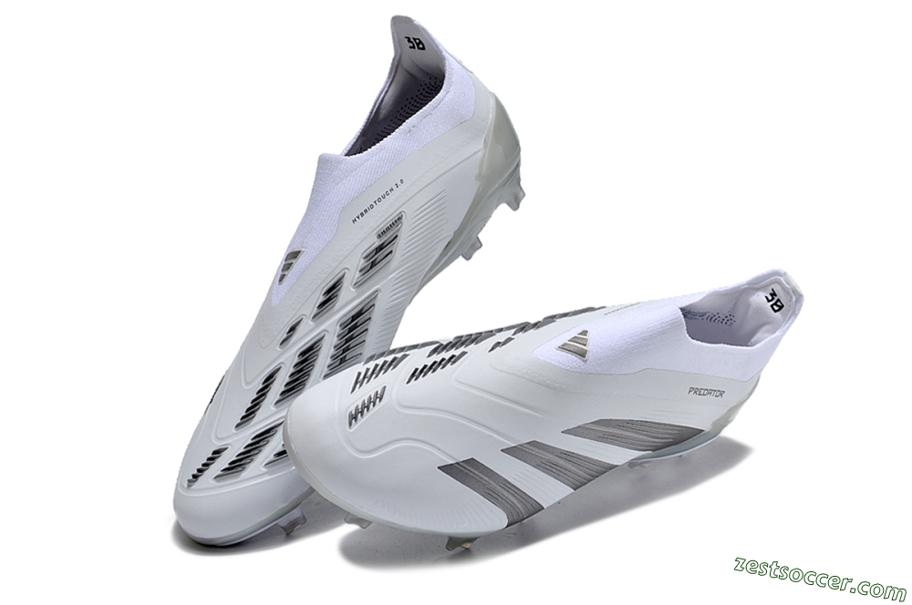 Adidas Predator Accuracy+ FG Low-Tops Soccer Cleats - White/Grey/Silver 3