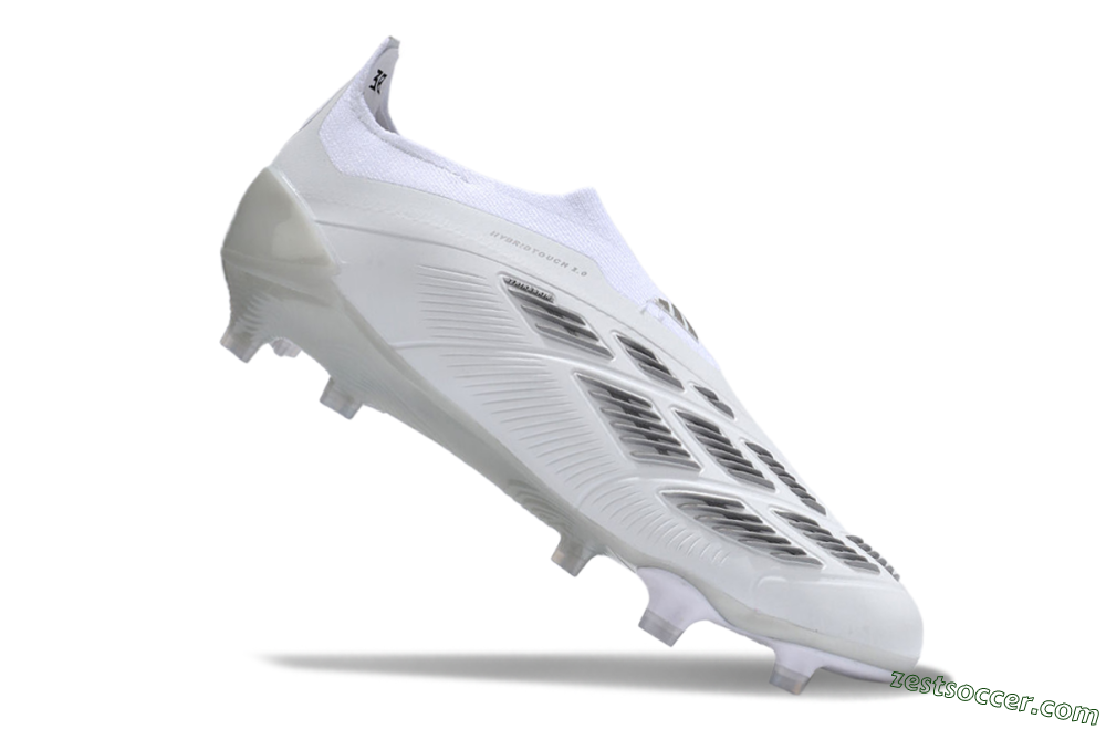 Adidas Predator Accuracy+ FG Low-Tops Soccer Cleats - White/Grey/Silver 4