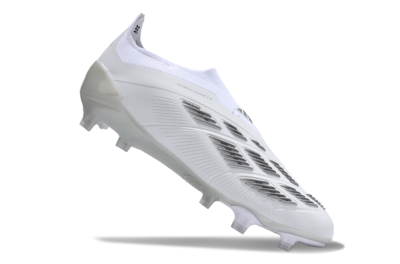 Adidas Predator Accuracy+ FG Low-Tops Soccer Cleats - White/Grey/Silver